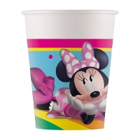 Vasos de Minnie Arcoíris de 200 ml - 8 unidades