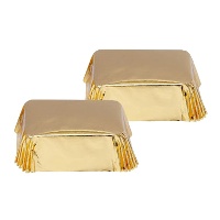 Cápsulas para magdalenas de 8 x 5 x 3,2 cm plum cake metalizadas - Decora - 20 unidades