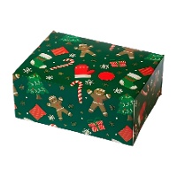 Caja para dulces de muñeco de jengibre de 18 x 13,5 x 7,5 cm - Decora