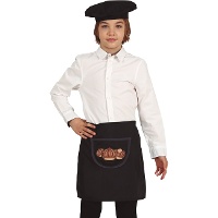Conjunto de castañero infantil con boina y delantal