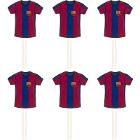 Toppers de FC Barcelona camiseta - 6 unidades