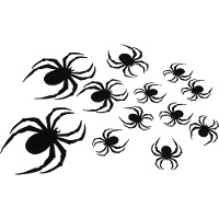 Decoraciones para pared de araña - 12 unidades