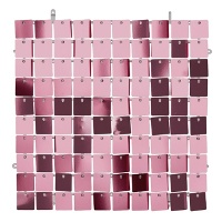 Cortina decorativa metalizada de 30 x 30 cm - 1 unidad