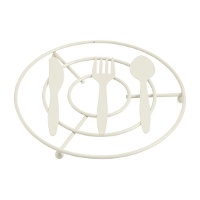 Salvamantel de 20 cm con diseño de cubiertos