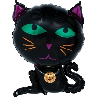 Globo de gato negro con calabaza de 60 cm