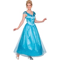 Disfraz de princesa de cuento azul para mujer
