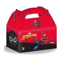 Caja de cartón de Spiderman telaraña - 4 unidades