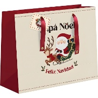 Bolsa regalo de 35 x 28 x 15 cm de Papá Noel