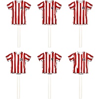 Toppers de Atlético de Madrid camiseta - 6 unidades
