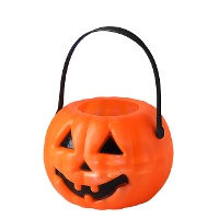 Cubo de calabaza con luz