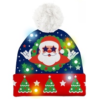 Gorro de Papá Noel navideño luminoso