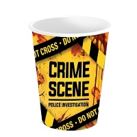 Vasos de escena del crimen de halloween - 6 unidades
