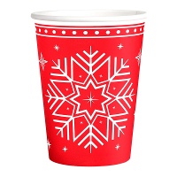 Vasos de 270 ml de Winter rojo - 6 unidades