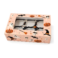 Caja para 6 cupcakes de Halloween Boo - Azucren