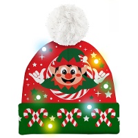 Gorro de elfo navideño luminoso