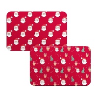 Mantel individual de Papá Noel rojo de 43 x 28 cm - 1 unidad