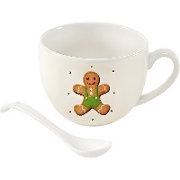Taza de 265 ml de Sweet Christmas con cuchara - 1 unidad