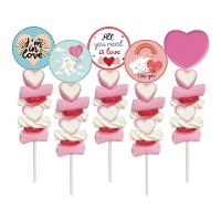 Brocheta de nubes de San Valentín surtidas de 45 gr - 1 unidad