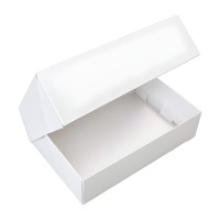 Caja de 25 x 17,5 x 7 cm para galletas blanca