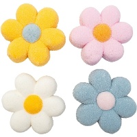 Nubes de flores pastel - 12 unidades
