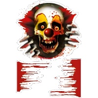 Decoración de payaso Halloween para el váter