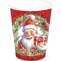 Vasos de 240 ml de Papá Noel - 6 unidades