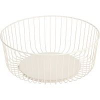 Frutero de 28,4 cm de Bois & Terre blanco estilo nórdico