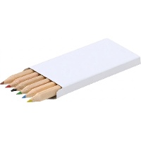 Lápices de colores en caja blanca - 6 unidades
