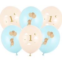 Globos de látex de ratón baby de 30 cm - 6 unidades
