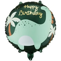 Globo de brontosaurio Happy Birthday de 35 cm