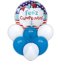 Bouquet de Feliz cumpleaños de marinero - 7 unidades