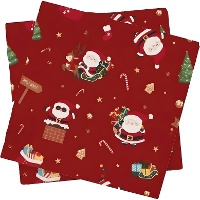 Servilletas de 16,5 x 16,5 cm de Papá Noel rojas - 20 unidades