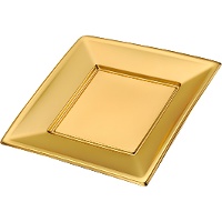 Platos de 23 cm de plástico metalizados - 4 unidades