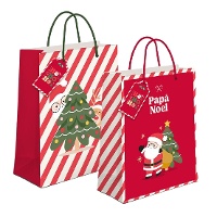 Bolsa regalo de 45 x 33 x 10 cm de Navidad roja - 1 unidad