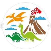 Stencil de Dinosaurios prehistóricos de 25 cm - Decora