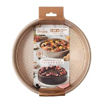 Molde redondo rosa dorado de 24,5 x 5 cm - Decora