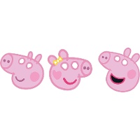 Caretas de Peppa Pig infantiles - 6 unidades