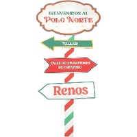 Cartel decorativo del Polo Norte de 79 x 28 cm