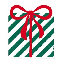 Servilletas de 20 x 16,5 cm con forma de regalo - 20 unidades