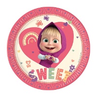 Platos Masha y el Oso sweet de 23 cm - 8 unidades