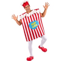 Disfraz de caja de palomitas para adulto