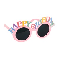 Gafas de Happy Birthday rosas