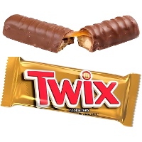 Twix de chocolate con leche y caramelo de 50 gr - 1 unidad