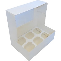 Caja para 6 cupcakes blanca - Azucren