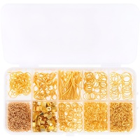 Set de accesorios para bisutería dorados - 831 unidades