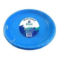 Platos de 26 cm de plástico de colores - 10 unidades
