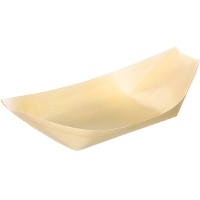 Cuencos de 16,5 x 8,5 cm ovalados de madera - 24 unidades