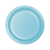 Platos de 17,4 cm de cartón de colores - 8 unidades