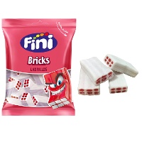 Ladrillos de nata y fresa - Fini Bricks - 90 gr