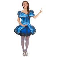 Disfraz de mariposa azul para mujer
